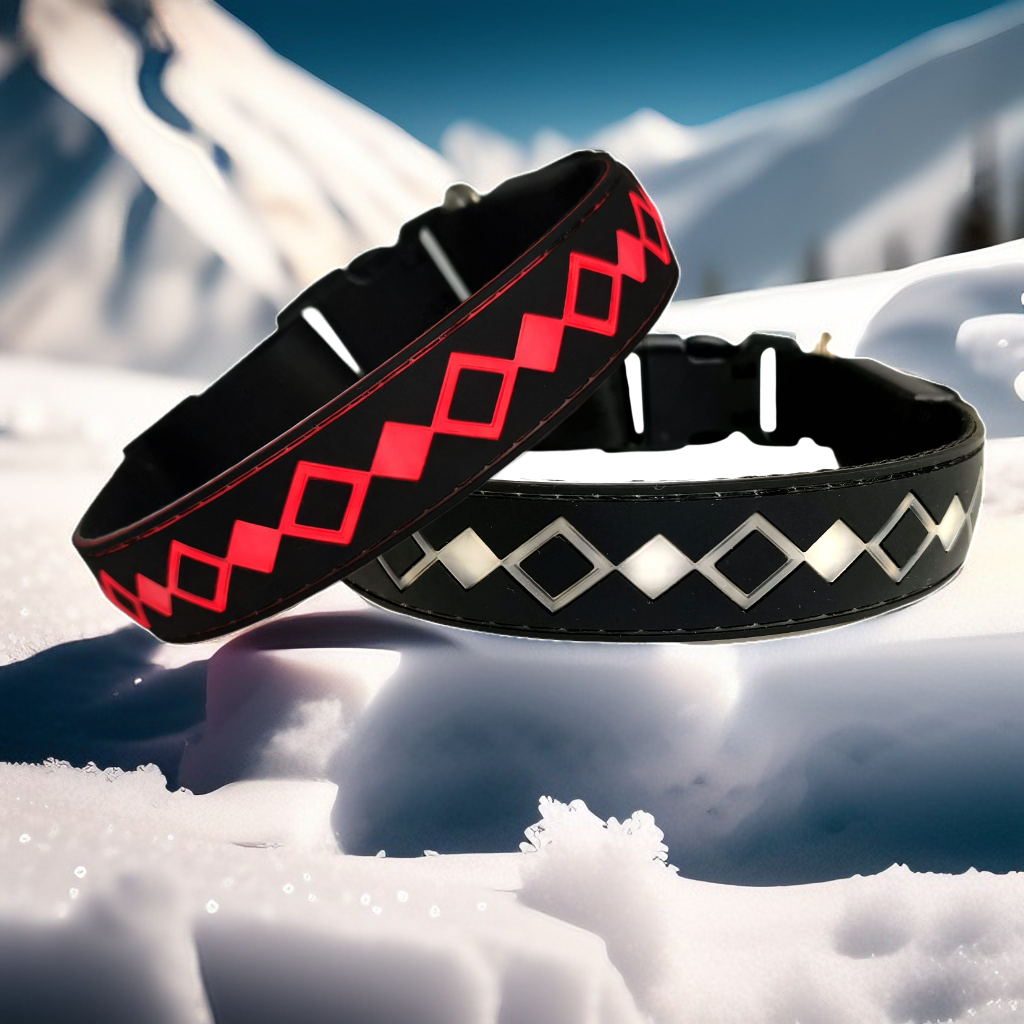 LIGHT UP GLOW Dog collar , USB-C RECHARGING ,15 MODES LIGHTING BLACK