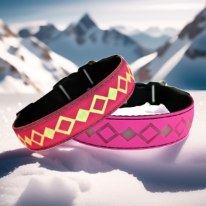 LIGHT UP GLOW Dog collar , USB-C RECHARGING ,15 MODES LIGHTING PINK