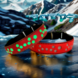 GLOW Dog collar , USB-C RECHARGING ,15 MODES LIGHTING RED