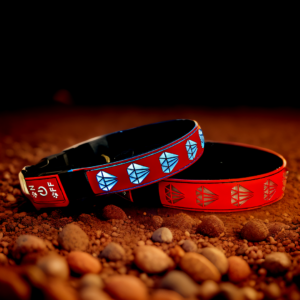 lighted dog collar rechargeable led color USB-C RECHARGING ,15 MODES LIGHTING RED