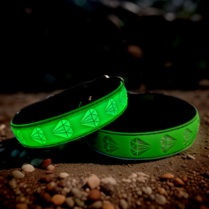 lighted dog collar rechargeable led color USB-C RECHARGING ,15 MODES LIGHTING GREEN