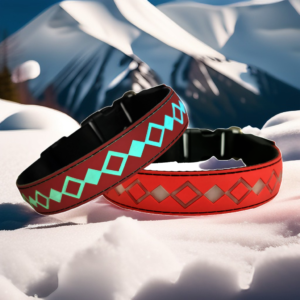 LIGHT UP GLOW Dog collar , USB-C RECHARGING ,15 MODES LIGHTING RED