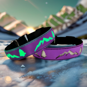 LED GLOW Dog collar , USB-C RECHARGING ,15 MODES LIGHTING PURPLE