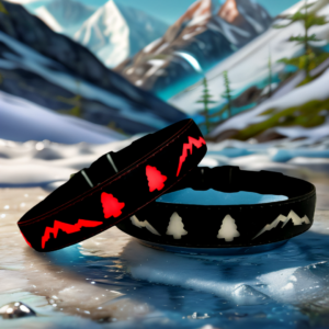 LED GLOW Dog collar , USB-C RECHARGING ,15 MODES LIGHTING BLACK